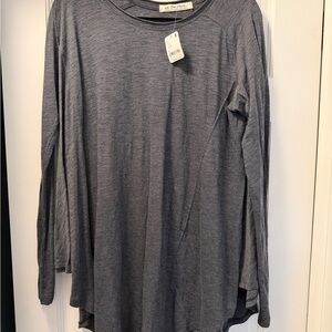 Free People long sleeve relaxed charcoal shirt